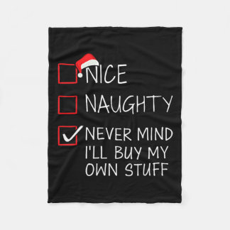 Couverture Polaire Nice Naughty Never Mind Acheter Propre Stuff Noël 