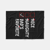 Couverture Polaire Nice Naughty Papa's Favorite mignon Noël (Devant (Horizontal))