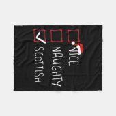 Couverture Polaire Nice Naughty Scottish Christmas Scottish Scotland (Devant (Horizontal))