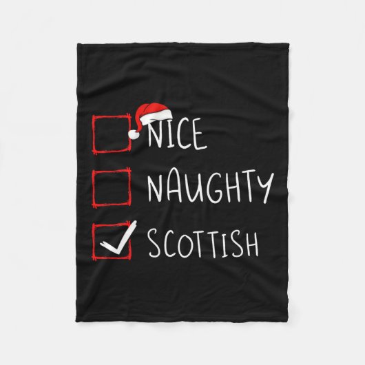 Couverture Polaire Nice Naughty Scottish Christmas Scottish Scotland (Devant)