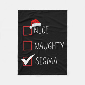Couverture Polaire Nice Naughty Sigma Liste Santa Claus Funny Sarcast