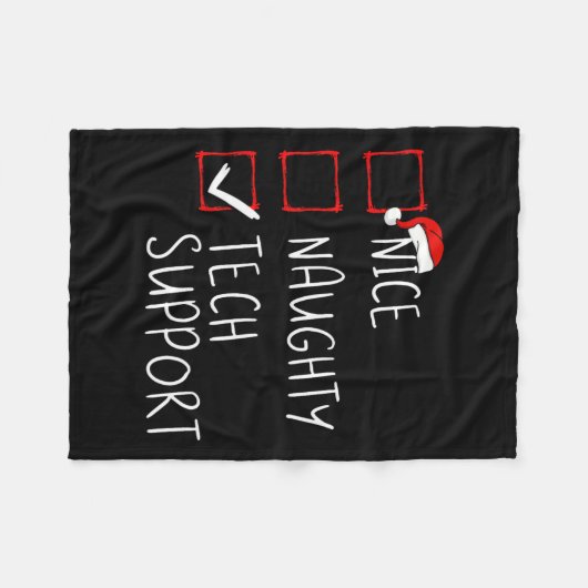 Couverture Polaire Nice Naughty Tech Support Service à la clientèle N (Devant (Horizontal))