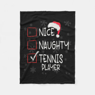 Couverture Polaire Nice Naughty Tennis Lecteur Liste Noël Père Noël C