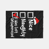 Couverture Polaire Nice Naughty Was Left Unsupervised Funny Christmas (Devant (Horizontal))