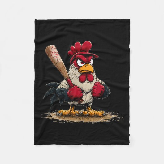 Couverture Polaire Nice Srt Rooster Look For Baseball And Bat Lovers (Devant)