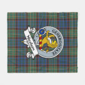 Couverture Polaire Nicolson Chasse Ancien Clan Badge Tartan Plaid (Devant (Horizontal))
