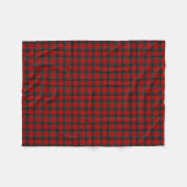 Couverture Polaire Nicolson Clan Tartan rouge, noir et vert (Devant (Horizontal))