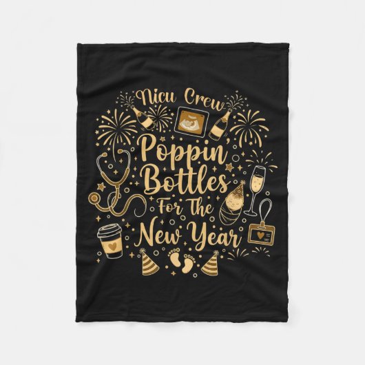 Couverture Polaire Nicu Crew Pn Bottles For The New Year Cute Nurse  (Devant)