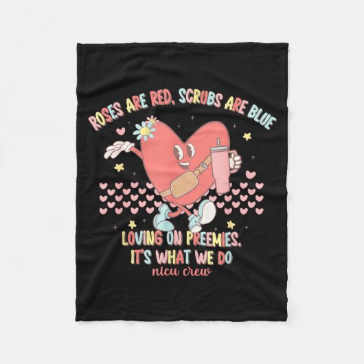 Couverture Polaire Nicu Valentine Roses Are Red Nicu Nurse Valentine' (Devant)