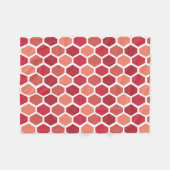 Couverture Polaire Nid d'abeille en rouges (Devant (Horizontal))