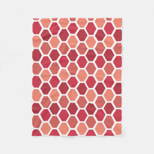 Couverture Polaire Nid d'abeille en rouges