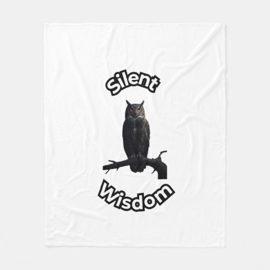 Couverture Polaire **Night Forest Owl – Realistic Nocturnal Owl Illu (Devant)