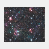 Couverture Polaire Night Galaxy Space PrintSeamless Pattern in Repeat (Devant (Horizontal))