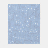 Couverture Polaire Night Sky Stars Light Blue (avec son nom) (Devant)