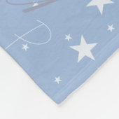 Couverture Polaire Night Sky Stars Light Blue (avec son nom) (Coin)