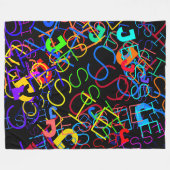 Couverture Polaire N'importe quel nom Personnalisable Couleurs vives (Devant (Horizontal))