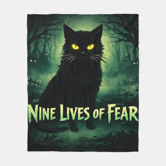 Couverture Polaire Nine Lives of Fear – Chat Noir (Devant)