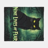 Couverture Polaire Nine Lives of Fear – Chat Noir (Devant (Horizontal))