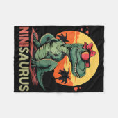 Couverture Polaire Ninisaurus Dino Dinosaure Nini-saurus T-rex Mère (Devant (Horizontal))