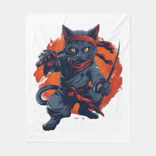 Couverture Polaire Ninja Chat furtive