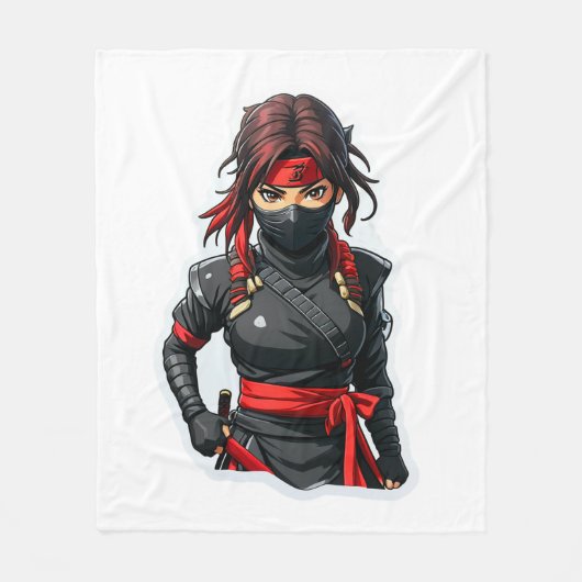 Couverture Polaire Ninja Girl (Devant)