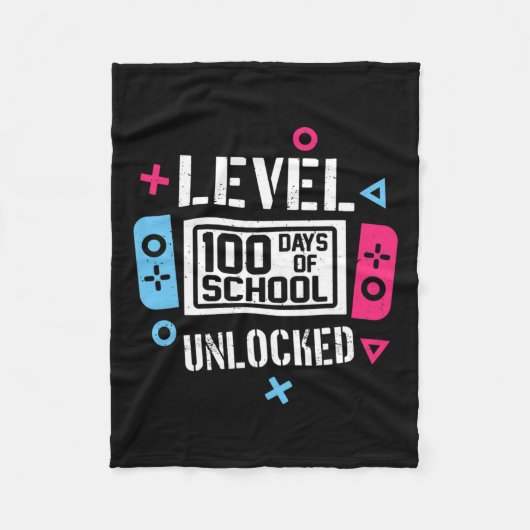 Couverture Polaire Niveau 100 Jours D'école Débloqué Joueur Jeu Vidéo (Devant)