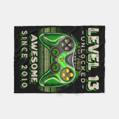 Couverture Polaire Niveau 13 Jeu vidéo déverrouillé 13e anniversaire  (Devant (Horizontal))