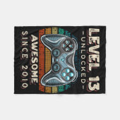 Couverture Polaire Niveau 13 Jeu vidéo déverrouillé 13e anniversaire  (Devant (Horizontal))