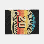 Couverture Polaire Niveau 20 Gamer Complet Tee 20e Mariage Anniversa (Devant (Horizontal))