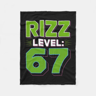 Couverture Polaire Niveau Rizz 67 Chemise Mème Tendance Jeunesse Six