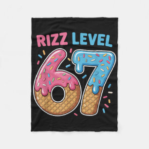 Couverture Polaire Niveau Rizz 67 Génération Alpha d'argot 67ème Numé