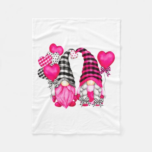 Couverture Polaire Nk Buffalo Plaid And Heart Balloons Valentines D  (Devant)