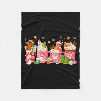Couverture Polaire Nk Café de Noël Xmas Bonhomme en pain d'épice Bisc