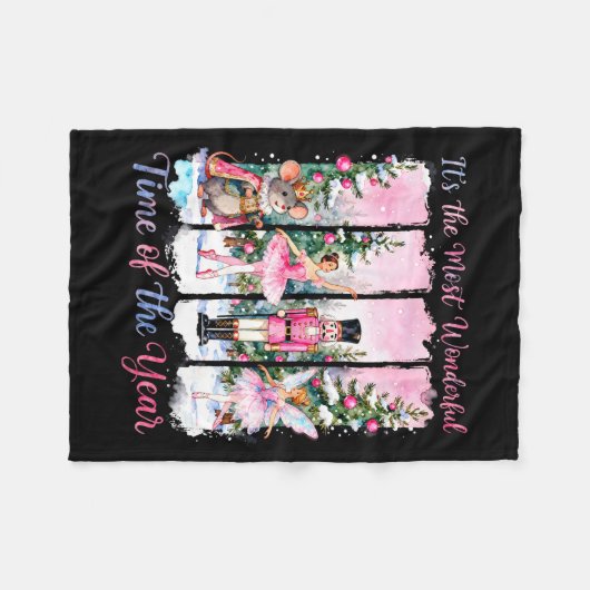 Couverture Polaire Nk Coquette Bow Nutcracker Friends Snow Globe Chri (Devant (Horizontal))