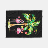Couverture Polaire Nk Flamingo Christmas Palm Tree Trocal Xmas Holida (Devant (Horizontal))