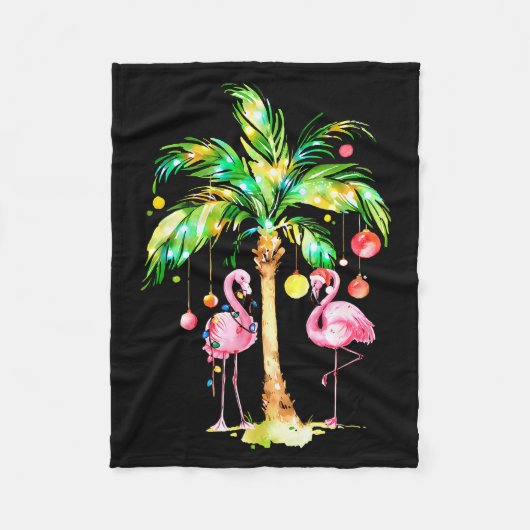 Couverture Polaire Nk Flamingo Christmas Palm Tree Trocal Xmas Holida (Devant)