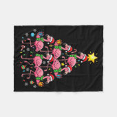 Couverture Polaire Nk Flamingo Christmas Tree Santa Flamingo Holiday  (Devant (Horizontal))