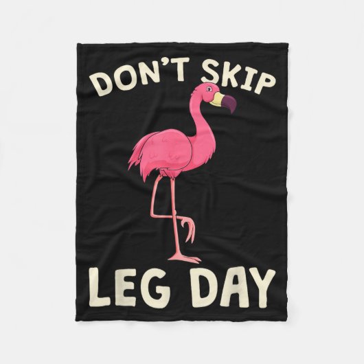 Couverture Polaire Nk Flamingo Workou Don't Skip Leg Day Gym Fitness  (Devant)
