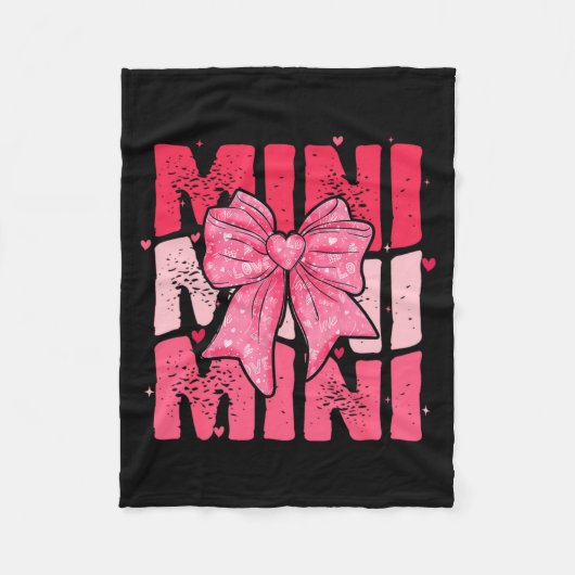 Couverture Polaire Nk Mini Coquette Bow Happy Valentine Day Mom Mot  (Devant)