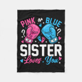 Couverture Polaire Nk Or Blue Sister Loves You Boxing Gender Reveal (Devant)
