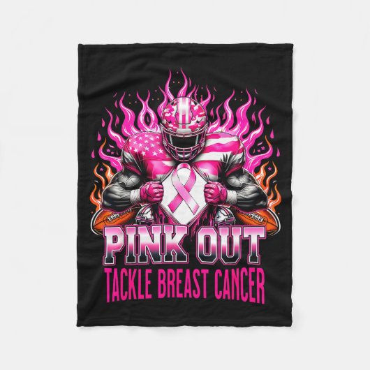 Couverture Polaire Nk Out Tackle Football Breast Cancer Awareness Men (Devant)