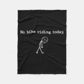 Couverture Polaire No Bike Riding Today Funny Stick Figure Motorcycle (Devant)