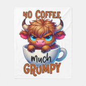 Couverture Polaire No Coffee Much Grumpy (Devant)