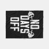 Couverture Polaire No Days Off Bodybuilder Saying Barbell Bodybuildin (Devant (Horizontal))