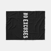 Couverture Polaire No Excuses Motivational Quote  (Devant (Horizontal))