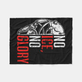 Couverture Polaire No Ice No Glory Funny Ice Hockey  (Devant (Horizontal))