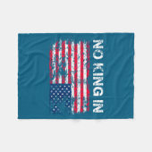 Couverture Polaire No King In America American Flag Upside Down Distr (Devant (Horizontal))