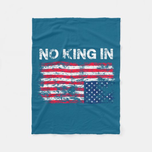 Couverture Polaire No King In America American Flag Upside Down Distr (Devant)
