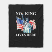 Couverture Polaire No King Lives in America Freedom Flag Patriotic (Devant)