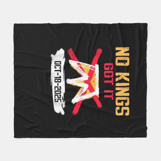 Couverture Polaire No King Patriotic Freedom No Kings In America Crea (Devant (Horizontal))